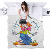 Clown With Skipping Rope Blankets 55457233
