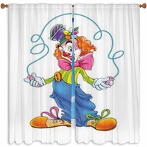 Clown With Skipping Rope Window Curtains 55457233
