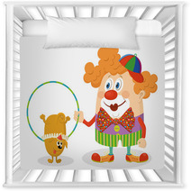 Clown With Trained Dog Nursery Decor 64780573