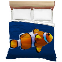 Clownfish. Vector Illustration. Isolated On Blue Bedding 64306307