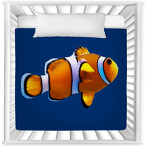 Clownfish. Vector Illustration. Isolated On Blue Nursery Decor 64306307