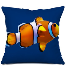 Clownfish. Vector Illustration. Isolated On Blue Pillows 64306307