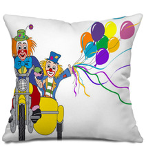 Clowns On Motor Bike Pillows 1737192
