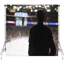 Coach Of The Team Is Looking At Hockey Training Backdrops 76259140