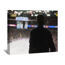 Coach Of The Team Is Looking At Hockey Training Wall Art 76259140