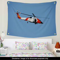 Coast Guard Rescue Helicopter Wall Art 3975169
