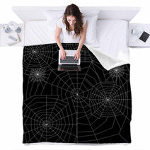 Cobweb Silhouette  Vector Blankets 52346488