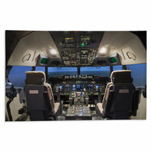 Cockpit Of Plane In Flight Simulator Rugs 126755208