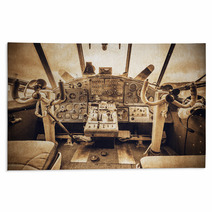 Cockpit View Of The Old Retro Plane Rugs 97975893