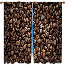 Coffee Beans Window Curtains 53780294