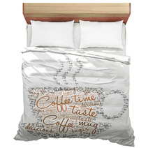 Coffee Time - Tag Cloud Bedding 82979411