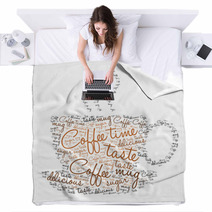 Coffee Time - Tag Cloud Blankets 82979411