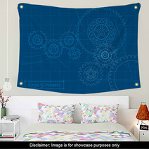 Cogs Blueprint (layered For Easy Editing) Wall Art 11934045