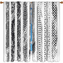 Collection Bicycle Tire Tracks Window Curtains 70887344
