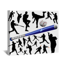 Collection Of Baseball Vector Wall Art 15516282