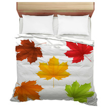 Collection Of Color Autumn Leaves Bedding 67576274
