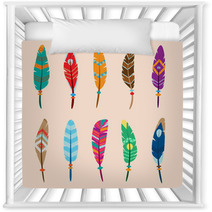 Collection Of Vector Colored Feathers Nursery Decor 67549262