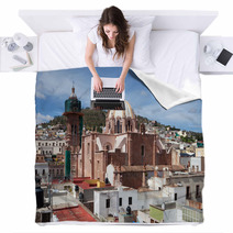 Colonial City Zacatecas, Mexico Blankets 58375857