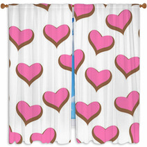 Color Hearts Window Curtains 71093405