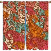 Color Move Paisley Window Curtains 53876306