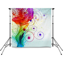 Color Paint Splashes. Gradient Vector Background. Backdrops 26678734