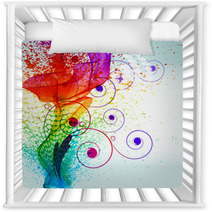 Color Paint Splashes. Gradient Vector Background. Nursery Decor 26678734