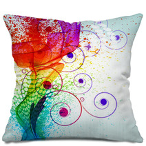 Color Paint Splashes. Gradient Vector Background. Pillows 26678734