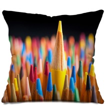 Color Pencils, Standing Out From The Crowd Pillows 20821467
