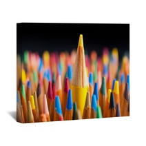 Color Pencils, Standing Out From The Crowd Wall Art 20821467