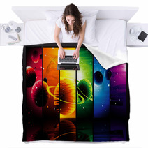 Color Planets Blankets 24445615