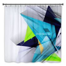 Color Triangles, Unusual Abstract Background Bath Decor 71586460