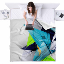 Color Triangles, Unusual Abstract Background Blankets 71586460