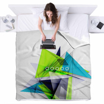 Color Triangles, Unusual Abstract Background Blankets 71595493
