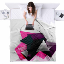 Color Triangles, Unusual Abstract Background Blankets 71648854