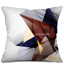 Color Triangles, Unusual Abstract Background Pillows 71577330