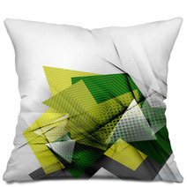 Color Triangles, Unusual Abstract Background Pillows 71624404
