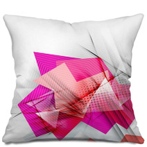 Color Triangles, Unusual Abstract Background Pillows 71624408