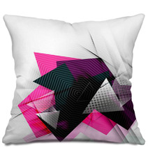 Color Triangles, Unusual Abstract Background Pillows 71648854