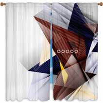 Color Triangles, Unusual Abstract Background Window Curtains 71577330