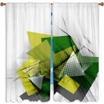 Color Triangles, Unusual Abstract Background Window Curtains 71624404