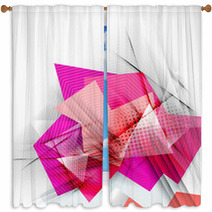 Color Triangles, Unusual Abstract Background Window Curtains 71624408