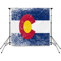 Colorado State Flag Grunge Backdrops 75834664