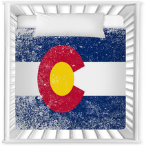 Colorado State Flag Grunge Nursery Decor 75834664