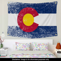 Colorado State Flag Grunge Wall Art 75834664