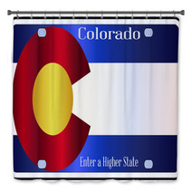 Colorado State License Plate Flag Bath Decor 123105353