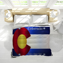 Colorado State License Plate Flag Bedding 123105353