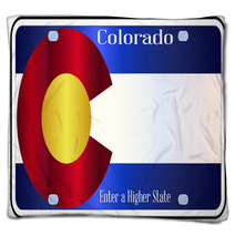 Colorado State License Plate Flag Blankets 123105353