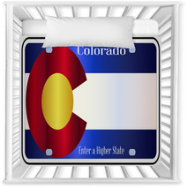 Colorado State License Plate Flag Nursery Decor 123105353