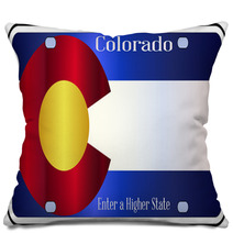 Colorado State License Plate Flag Pillows 123105353