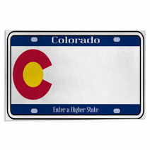 Colorado State License Plate Rugs 75063007